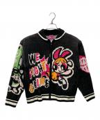 Atmospinkアトモスピンク）の古着「コラボニットジャケット」｜ブラック