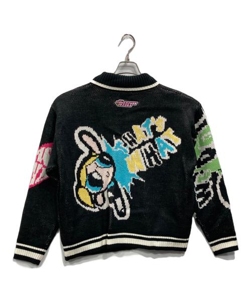 Atmospink（アトモスピンク）atmospink (アトモスピンク) コラボニットジャケット ブラック サイズ:Free 未使用品の古着・服飾アイテム