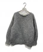 stola.ストラ）の古着「ヘアリースパンコールニットチュニック」｜グレー