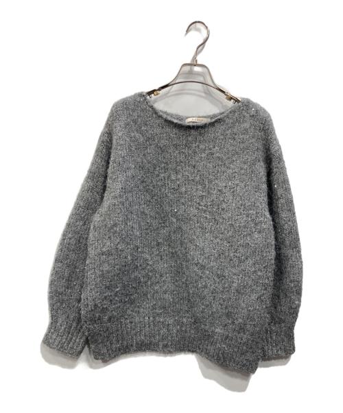 stola.（ストラ）stola. (ストラ) ヘアリースパンコールニットチュニック グレー サイズ:Freeの古着・服飾アイテム