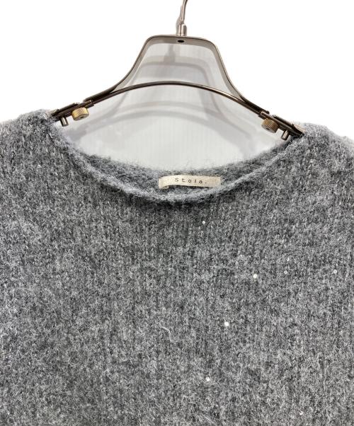 stola.（ストラ）stola. (ストラ) ヘアリースパンコールニットチュニック グレー サイズ:Freeの古着・服飾アイテム