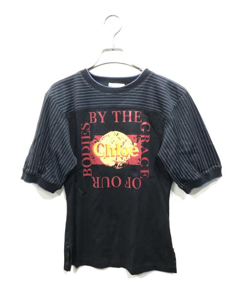 Chloe（クロエ）Chloe (クロエ) プリントTシャツ ブラック サイズ:XSの古着・服飾アイテム