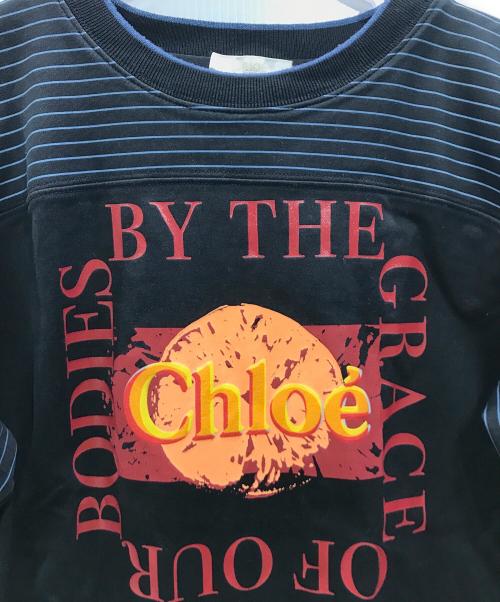 Chloe（クロエ）Chloe (クロエ) プリントTシャツ ブラック サイズ:XSの古着・服飾アイテム