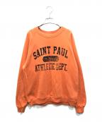 Spick and Span×RIKA ABEスピックアンドスパン×）の古着「フロッキープリントスウェット」｜オレンジ