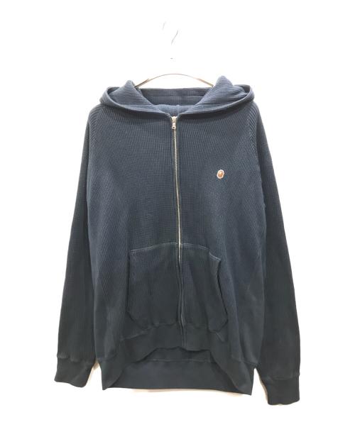A BATHING APE（ア ベイシング エイプ）A BATHING APE (ア ベイシング エイプ) ジップパーカー ネイビー サイズ:XLの古着・服飾アイテム