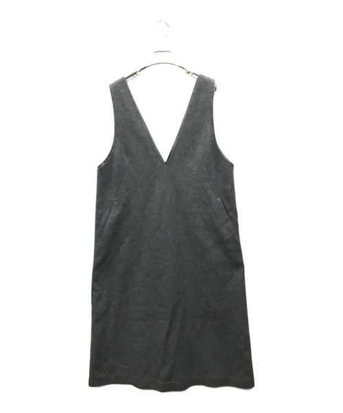 23区（ニジュウサンク）23区 (ニジュウサンク) ウールミルドジャージー ジャンパースカート グレー サイズ:44の古着・服飾アイテム