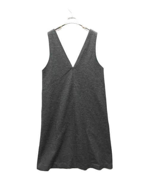 23区（ニジュウサンク）23区 (ニジュウサンク) ウールミルドジャージー ジャンパースカート グレー サイズ:44の古着・服飾アイテム