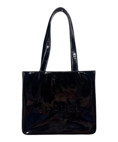 CHANEL（シャネル）CHANEL (シャネル) エナメルトートバッグ ブラックの古着・服飾アイテム