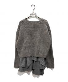 CADUNE（カデュネ）の古着「フレアSETニット」｜グレー
