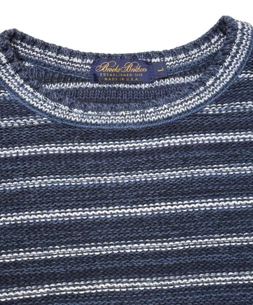 BROOKS BROTHERS（ブルックスブラザーズ）BROOKS BROTHERS (ブルックスブラザーズ) ボーダーニット ネイビー サイズ:Lの古着・服飾アイテム