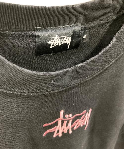 stussy（ステューシー）stussy (ステューシー) 刺繍ロゴスウェット ブラック サイズ:Mの古着・服飾アイテム