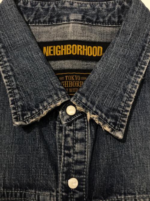 NEIGHBORHOOD（ネイバーフッド）NEIGHBORHOOD (ネイバーフッド) SAVAGE.WESTERN/C-SHIRT.LS ブルー サイズ:XLの古着・服飾アイテム