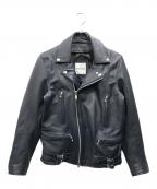 BUFFALO BOBSバッファローボブズ）の古着「ダブルライダースジャケット」｜ネイビー