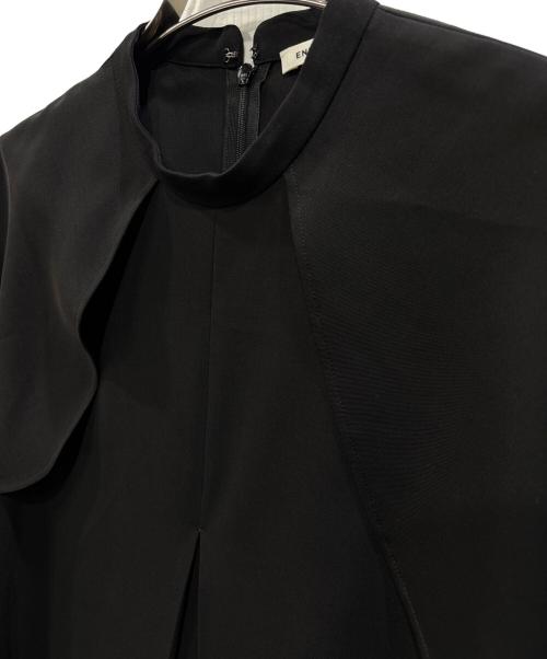 ENFOLD（エンフォルド）ENFOLD (エンフォルド) ケープウェーブドレス ブラック サイズ:Sの古着・服飾アイテム