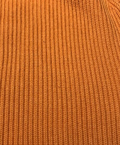 CABAN（キャバン）CABAN (キャバン) コットンカシミヤローゲージVネックカーディガン オレンジ サイズ:Fの古着・服飾アイテム