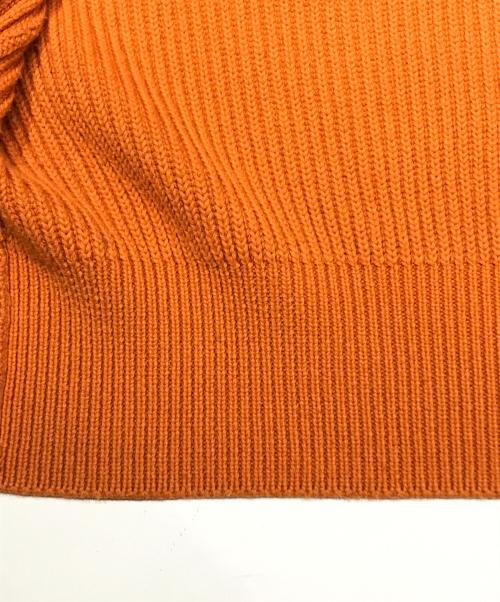 CABAN（キャバン）CABAN (キャバン) コットンカシミヤローゲージVネックカーディガン オレンジ サイズ:Fの古着・服飾アイテム