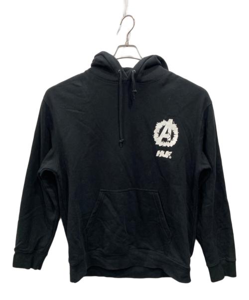 HUF（ハフ）HUF (ハフ) MARVEL (マーベル) コラボパーカー ブラック サイズ:Lの古着・服飾アイテム