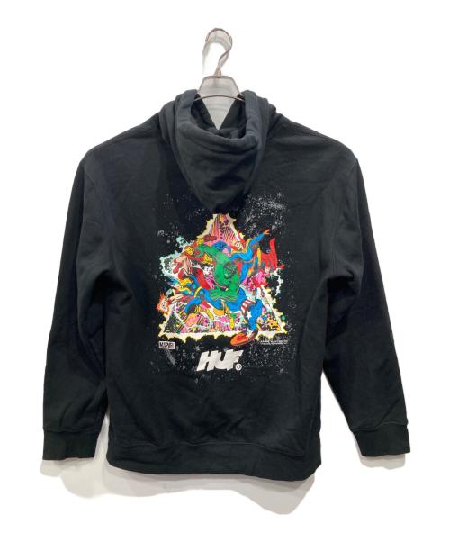 HUF（ハフ）HUF (ハフ) MARVEL (マーベル) コラボパーカー ブラック サイズ:Lの古着・服飾アイテム