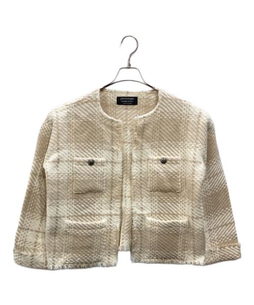 john branigan（ジョンブラニガン）john branigan (ジョンブラニガン) 銀釦ツイードジャケット ベージュ サイズ:Freeの古着・服飾アイテム