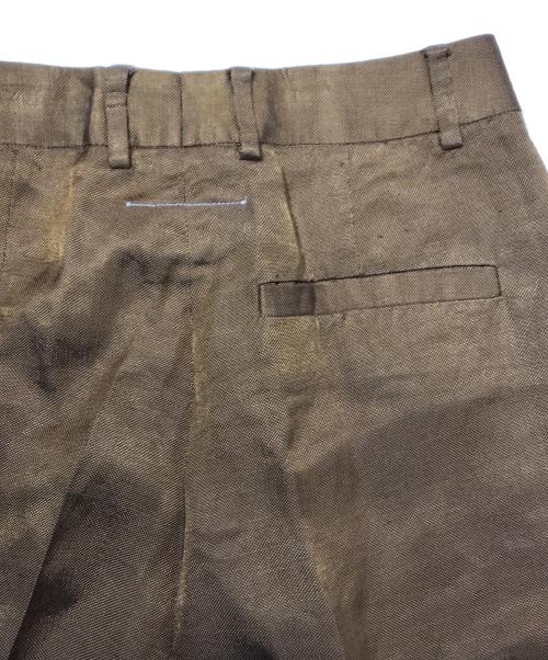 MM6 Maison Margiela（エムエムシックスメゾンマルジェラ）MM6 Maison Margiela (エムエムシックス メゾンマルジェラ) リネン混パンツ ブラウン サイズ:40の古着・服飾アイテム