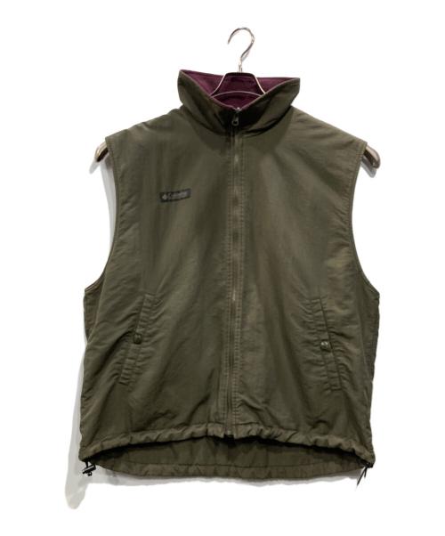 Columbia（コロンビア）Columbia (コロンビア) リバーシブルベスト パープル×カーキ サイズ:不明の古着・服飾アイテム