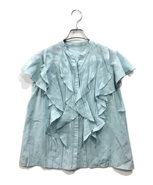 ANAYI（アナイ）ANAYI (アナイ) フリルブラウス ブルー サイズ:38の古着・服飾アイテム
