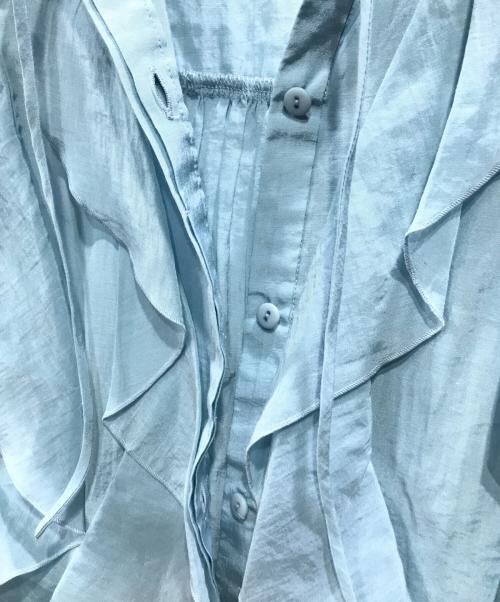 ANAYI（アナイ）ANAYI (アナイ) フリルブラウス ブルー サイズ:38の古着・服飾アイテム