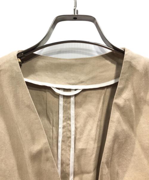 ANAYI（アナイ）ANAYI (アナイ) リネン混ノーカラージャケット ベージュ サイズ:34の古着・服飾アイテム