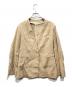 ANAYI（アナイ）の古着「リネン混ノーカラージャケット」｜ベージュ