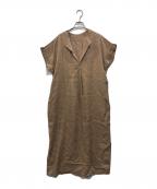 Spick and Spanスピック＆スパン）の古着「リネンカフタンドレス」｜ブラウン