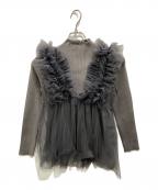 Rirandtureリランドチュール）の古着「チュール付ハイネックニット」｜グレー