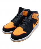 NIKEナイキ）の古着「GS AIR JORDAN 1 MID SE」｜ブラック×オレンジ