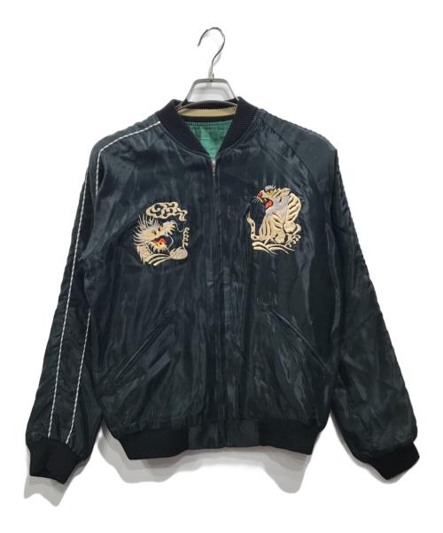 TAILOR TOYO（テーラー東洋）TAILOR TOYO (テーラー東洋) Early 1950s Style Acetate Souvenir Jacket ブラック×グリーン サイズ:Sの古着・服飾アイテム