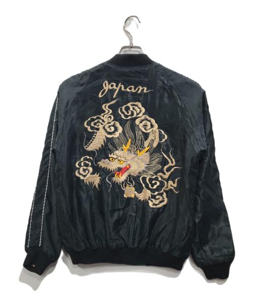 TAILOR TOYO（テーラー東洋）TAILOR TOYO (テーラー東洋) Early 1950s Style Acetate Souvenir Jacket ブラック×グリーン サイズ:Sの古着・服飾アイテム