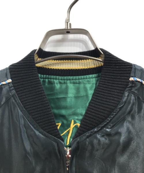 TAILOR TOYO（テーラー東洋）TAILOR TOYO (テーラー東洋) Early 1950s Style Acetate Souvenir Jacket ブラック×グリーン サイズ:Sの古着・服飾アイテム