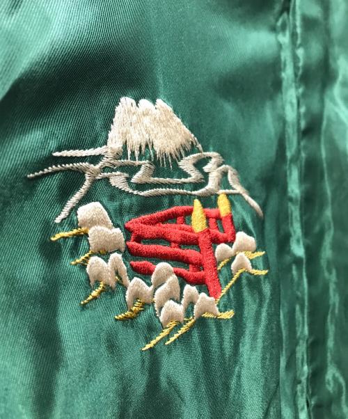 TAILOR TOYO（テーラー東洋）TAILOR TOYO (テーラー東洋) Early 1950s Style Acetate Souvenir Jacket ブラック×グリーン サイズ:Sの古着・服飾アイテム
