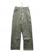 YANUKヤヌーク）の古着「LEAストレートデニムパンツ」｜グリーン