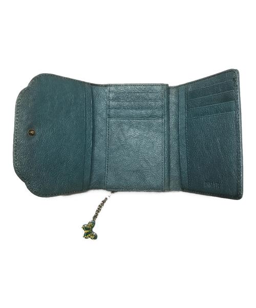 ANNA SUI（アナスイ）ANNA SUI (アナスイ) 3つ折り財布 グリーンの古着・服飾アイテム