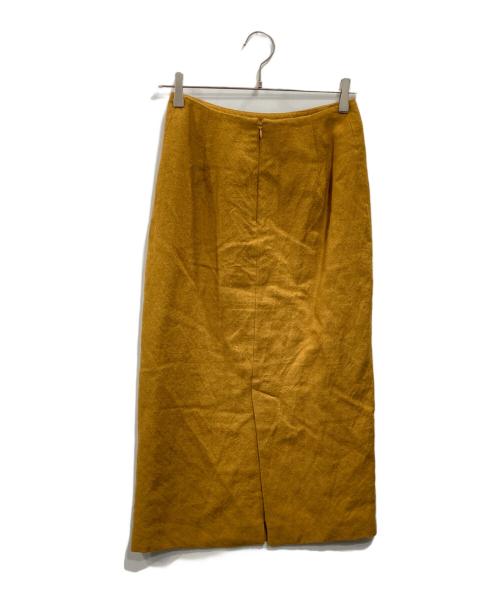AK+1（エーケーワン）AK+1 (エーケーワン) ウールリネンスカート マスタード サイズ:36の古着・服飾アイテム