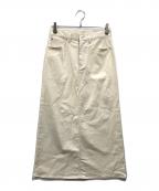 Spick and Spanスピック＆スパン）の古着「チノストレッチAラインスカート」｜アイボリー