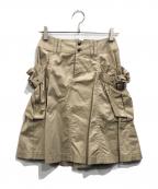 BURBERRY BLUE LABELバーバリーロンドンブルーレーベル）の古着「カーゴスカート」｜ベージュ