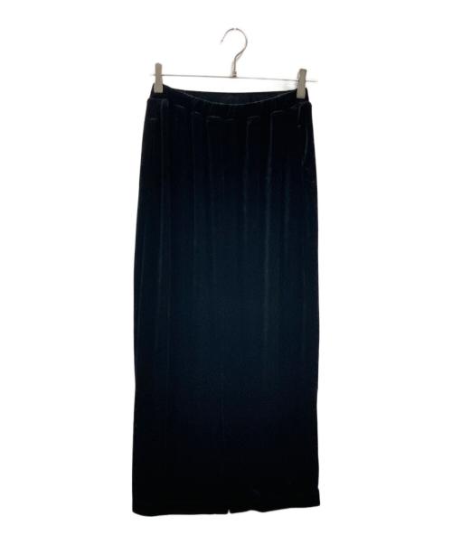 NOLLEY'S（ノーリーズ）NOLLEY'S (ノーリーズ) ウォッシャブルベロアセミタイトスカート ブラック サイズ:38の古着・服飾アイテム