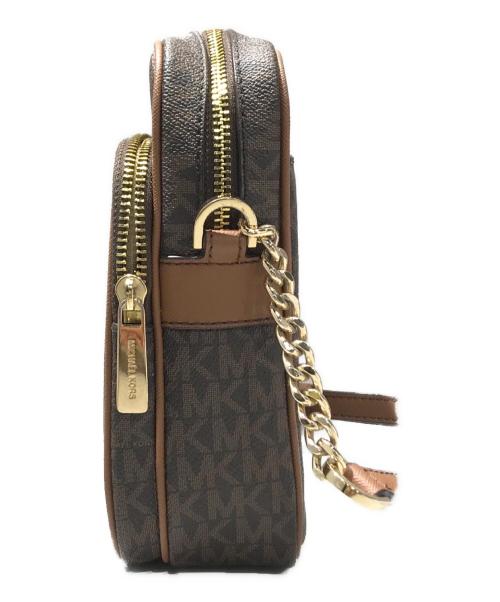 MICHAEL KORS（マイケル・コース）MICHAEL KORS (マイケルコース) シグネチャーミニショルダーバッグ ブラウンの古着・服飾アイテム