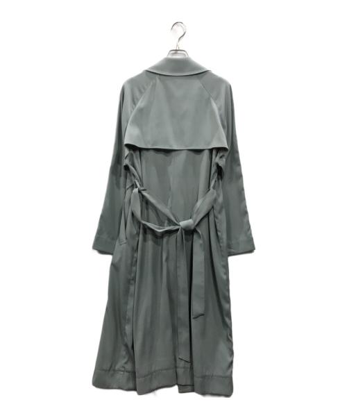 Mila Owen（ミラオーウェン）Mila Owen (ミラオーウェン) 落ち感ラグラントレンチコート グリーンの古着・服飾アイテム