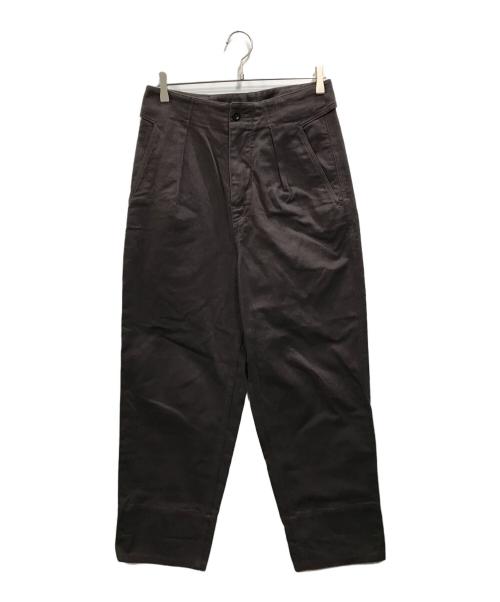 MHL（エムエイチエル）MHL (エムエイチエル) タックパンツ ブラウン サイズ:Lの古着・服飾アイテム