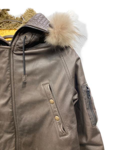 GAIJIN MADE（ガイジンメイド）GAIJIN MADE (ガイジンメイド) オールレザーN-3Bジャケット ブラウン サイズ:Ｓの古着・服飾アイテム