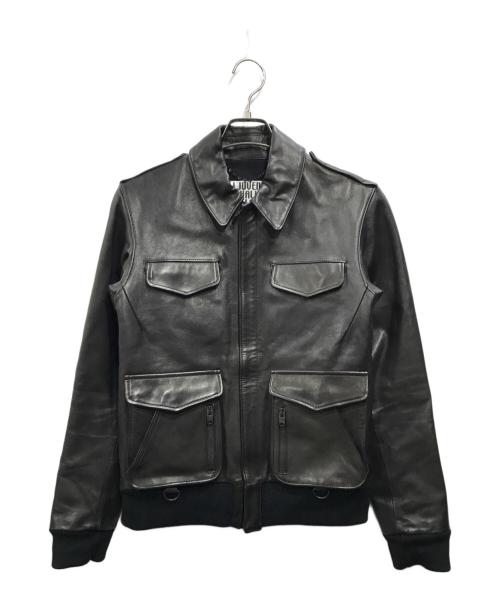 juvenile hall rollcall（ジュヴェナイルホールロールコール）juvenile hall rollcall (ジュヴェナイルホールロールコール) ホースレザージャケット ブラック サイズ:4の古着・服飾アイテム