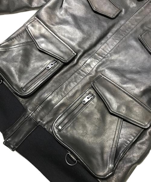 juvenile hall rollcall（ジュヴェナイルホールロールコール）juvenile hall rollcall (ジュヴェナイルホールロールコール) ホースレザージャケット ブラック サイズ:4の古着・服飾アイテム