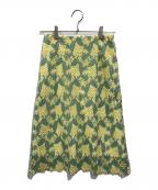 ANAYIアナイ）の古着「ボタニカルレーススカート」｜イエロー×グリーン