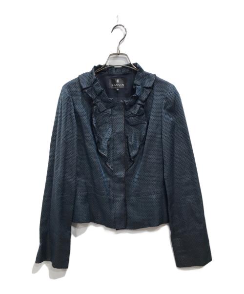 LANVIN COLLECTION（ランバンコレクション）LANVIN COLLECTION (ランバンコレクション) フリルジャケット ネイビー サイズ:38の古着・服飾アイテム